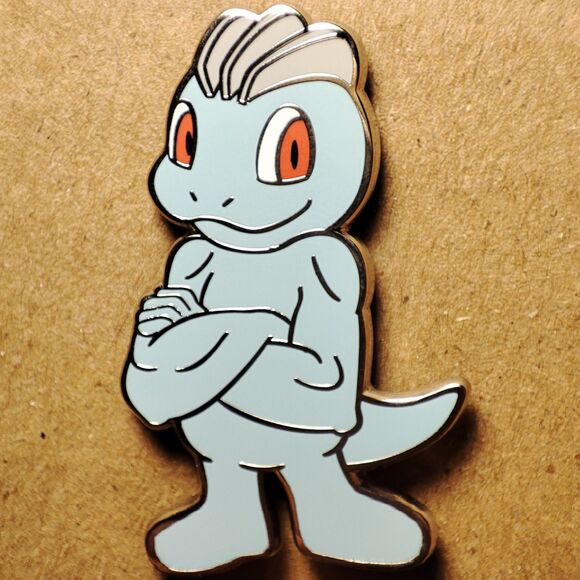 Pokemon TCG Machop Enamel Pin Official Nintendo Lapel Badge Brooch Figure - Picture 1 of 3
